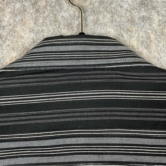 Wrangler Black Pearl Snap Striped Western Rodeo Cowboy Stylish Shirt - Sz 2XL - Picture 14 of 15